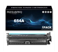 Cartouche Toner 654A pour HP M651xh M651n M651dn Imprimantes | Cartouches Toner Compatibles CF330A CF331A CF332A CF333A,Black-1 Pack