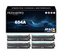 Cartouche Toner 654A pour HP M651xh M651n M651dn Imprimantes | Cartouches Toner Compatibles CF330A CF331A CF332A CF333A,4 Colors-1 Pack