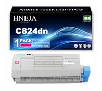 Cartouche Toner C824dn, Cartouches Toner Compatibles 46861308 46861307 46861306 46861305 pour OKI C824n C824dn C834nw C834dnw C835dnw C835dnwt C844dnw Imprimantes,Magenta-1 Pack