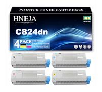 Cartouche Toner C824dn, Cartouches Toner Compatibles 47095704 47095703 47095702 47095701 pour OKI C824n C834nw C844dnw C824dn C834dnw C835dnw C835dnwt Imprimantes,4 Colors-1 Pack