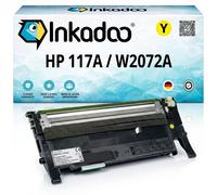 Inkadoo Toner compatible pour HP W2072A / 117A XL Jaune Color Laser MFP 178 nw Color Laser MFP 179 fnw Color Laser MFP 179 fwg, env. 1300 pages