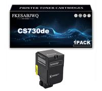Cartouche Toner Compatible pour Lexmark CX730de CX735adse CS730de CS735de | Haute Capacité 71C2HK0 71C2HC0 71C2HM0 71C2HY0 Cartouches Toner Remplacement,Black-1 Pack