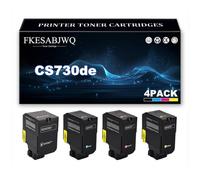 Cartouche Toner Compatible pour Lexmark CX730de CX735adse CS730de CS735de | Haute Capacité 71C2HK0 71C2HC0 71C2HM0 71C2HY0 Cartouches Toner Remplacement,4 Colors-1 Pack
