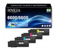 Cartouche Toner Compatible pour Xerox Phaser 6600 Imprimante, Cartouches Toner Compatibles 106R02232 106R02229 106R02230 106R02231 pour Xerox WorkCentre 6605N 6605DN Imprimante,4 Colors-1 Pack