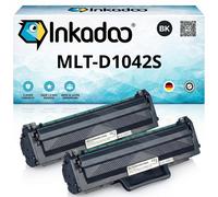 Inkadoo Toner pour Samsung MLT-D 1042 S/ELS / 1042S contient 2 cartouches de toner SCX-3205 W 3200 ML-1860 1660 1865, lot de 2 cartouches de toner, 2 x 3 000 pages