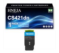 Cartouche Toner CS421dn, Cartouches Toner Compatibles 78C2XK0 78C2XC0 78C2XM0 78C2XY0 pour Lexmark CS421dn CX421adn CS521dn CX522ade CS622de CX622ade CX625adhe Imprimantes,Cyan-1 Pack