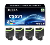 Cartouche Toner CS531, Cartouches Toner Compatibles 75M20K0 75M20C0 75M20M0 75M20Y0 pour Lexmark CS531 CS531dw CX532 CX532adwe CS632 CS632dwe CX635 CX635adwe Imprimantes,4 Colors-1 Pack