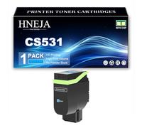 Cartouche Toner CS531, Cartouches Toner Compatibles 75M20K0 75M20C0 75M20M0 75M20Y0 pour Lexmark CS531 CS531dw CX532 CX532adwe CS632 CS632dwe CX635 CX635adwe Imprimantes,Cyan-1 Pack