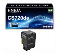 Cartouche Toner CS720de, Cartouches Toner Compatibles 74C2SK0 74C2SC0 74C2SY0 74C2SM0 pour Lexmark CS725de CS725dte CS720de CS720dte Imprimante,Black-1 Pack