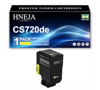 Cartouche Toner CS720dte, Cartouches Toner Compatibles 74C2HK0 74C2HC0 74C2HM0 74C2HY0 pour Lexmark CS720de CS725de CS720dte CS725dte Imprimante,Yellow-1 Pack