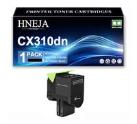 Cartouche Toner CX310dn, Compatible Cartouches Toner 80C2SK0 80C2SC0 80C2SM0 80C2SY0 pour Lexmark CX510de CX510dhe CX410e CX410de CX410dte CX310n CX310dn Imprimantes,Black-1 Pack