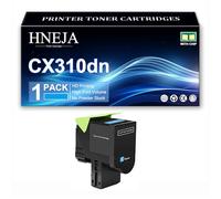 Cartouche Toner CX310dn, Compatible Cartouches Toner 80C2SK0 80C2SC0 80C2SM0 80C2SY0 pour Lexmark CX510de CX510dhe CX410e CX410de CX410dte CX310n CX310dn Imprimantes,Cyan-1 Pack