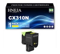 Cartouche Toner CX310n, Cartouches Toner Compatibles 80C2HK0 80C2HC0 80C2HM0 80C2HY0 pour Lexmark CX310n CX310dn CX410e CX410de CX410dte CX510de CX510dhe CX510dthe Imprimantes,Yellow-1 Pack