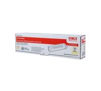 Cartouche Toner Originale OKI 44059105 Jaune, 8000 pages, pour imprimantes OKI C810 et C830, Technologie d'impression LED, Gris, 388x70x110mm