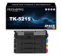 Cartouche Toner TK-5215 pour Kyocera TASKalfa 406ci | Haute Capacité TK-5215K TK-5215C TK-5215M TK-5215Y Cartouches Toner Remplacement,4 Colors-1 Pack
