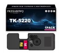 Cartouche Toner TK-5220, Cartouches Toner TK-5220K TK-5220C TK-5220M TK-5220Y pour Kyocera ECOSYS M5521cdn M5521cdw P5021cdn P5021cdw Imprimantes,Magenta-1 Pack