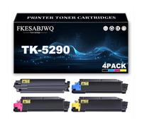 Cartouche Toner TK-5290 pour Kyocera ECOSYS P7240cdn Imprimantes | Haute Capacité TK-5290K TK-5290C TK-5290M TK-5290Y Cartouches Toner Remplacement,4 Colors-1 Pack