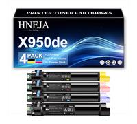 Cartouche Toner X950de, Cartouches Toner Compatibles X950X2KG X950X2CG X950X2MG X950X2YG pour Lexmark X950de X950dhe X950dte X952de X952dte X954de X954dhe Imprimantes,4 Colors-1 Pack