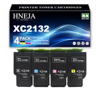 Cartouche Toner XC2132, Cartouches Toner Compatibles 24B6011 24B6008 24B6009 24B6010 pour Lexmark XC2132 XC2130 C2132 Imprimantes,4 Colors-1 Pack