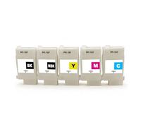 Cartouche Vide 130ml PFI-107 Compatible avec Canon IPF670 | Impression Grand Format, Design Rechargeable, Puce Intégrée, Sortie Stable, Encre Traceur(5pcs)