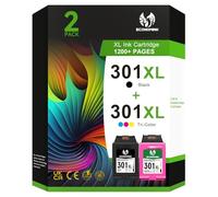 Cartouches 301 Compatibles pour HP 301 - Multipack Noir et Couleur, Cartouche HP 301 Compatible pour Imprimantes DeskJet 3050 1050 1510 2544 2549, Envy 4500 4504 5530, OfficeJet 2620 4630 4632 4634