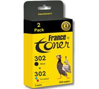Cartouches 302 Noir Et Couleur Pack-Remplacement Cartouches Encre Hp 302(F6U65Ae),Compatible Hp Officejet Genuine Ink Cartridge(Hp302,Noir,1 Tri-Couleur)