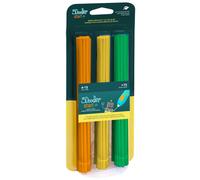 Cartouches 3Doodler Start ECO Mix2-75, Filament Compostable 75 pcs (25 Vert, Orange, Jaune), Ø 2.5mm, Longueur 150mm, Point de Fusion 65°C, RoHS