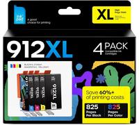 Cartouches 912 Xl Compatibles Pour Cartouche Hp 912 912Xl Pour Hp Officejet Pro 8022 8023 8024 8025 8030 Pour Officejet 8010 8012 8013 8014 8015 8017 8018 (4 Pack)