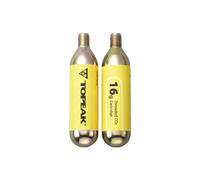 Cartouches CO2 Topeak Cartridge 16g Threated 2 pieces Jaune