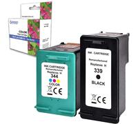 Cartouches Compatibles Pour Hp 339 Xl Noir + 344 Xl Couleur 344Xl 339Xl Cartouche Imprimante Deskjet 5740 5940 6620 6540 6940 6840 980 Officejet 7110 7130 7310 7 7310 7310 7310 77 [ENC943984]
