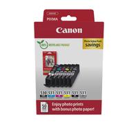 Canon Cartouches d'encre originales Pack Multipack 6 PGI/CLI-530/531 Noir + 5 couleurs 5970C004