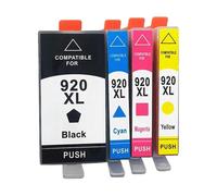 Cartouches d’Encre, Compatible avec HP, 920XL 920 XL Officejet 6500A | Officejet 6000 6500 7000 7500 7500A E709c E709, noir cyan magenta jaune, avec puce