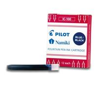 Pilot Pen Cartouches d'encre Namiki IC-100 pour stylo Capless Bleu nuit Lot de 3 étuis de 12