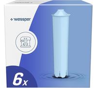 Cartouches de filtre à eau Wessper pour machine à café, cartouches filtrantes pour cafetières automatiques, compatibles avec Jura 71312 Blue, GIGA, ENA, Micro, IMPRESSA - lot de 6