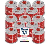 Cartouches de gaz butane 500g, cartouche à vis avec gaz butane/propane 899 ml, cartouche de gaz conforme à la norme EN 417, cartouche à valve avec fermeture à vis, cartouche de gaz de camping (12X)