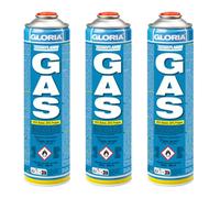 Cartouches de gaz GLORIA 3 x 600 ml | Cartouche à vis pour Thermoflamm (DE)