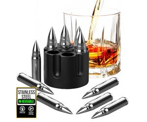 Cartouches de glaçons, Whiskey Stone Bullets, Glaçons en acier inoxydable, Cadeaux pour hommes, Whiskey Stone Set