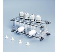 Cartouches de pile à combustible à quatre chambres en acrylique haute transparence - Réacteur de pile à combustible microbien de 56 ml avec technologie PEM