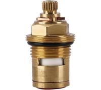 Cartouches de robinet, cartouches de disque de tige en céramique de remplacement en laiton, inserts de valve de robinet, glande quart de tour 1/2" 20 cannelures(Red+blue)