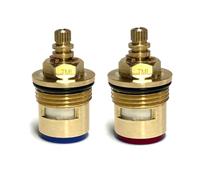 Cartouches de robinet de baignoire Victoria Prune compatible avec la plomberie victorienne Quart de tour 20 cannelures 50 mm de hauteur