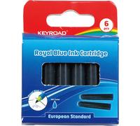 Cartouches de stylo KEYROAD 6 pièces bleu