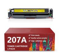 Cartouches de Toner 207A 207X MFP M283fdw compatibles avec Les imprimantes Multifonctions HP LaserJet Pro MFP M283FDW, M283FDN, M255DW, M282NW, M255NW,Y-with Chip