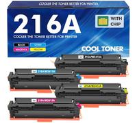 Cartouches de Toner 216A avec Puce Compatible pour HP 216A Color LaserJet Pro MFP M183fw M182nw M182n M155a M155nw M183 M182 M155 W2410A W2411A W2412A W2413A (Noir, Cyan, Jaune, Magenta, Lot de 4)