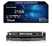 Cartouches de Toner 216A Compatibles pour HP 216A W2410A W2411A W2412A W2413A pour HP Color LaserJet Pro MFP M183fw M182n M183nw M182nw M155a M155nw Imprimante avec Puce,Black-1 Pack