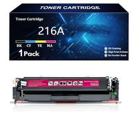 Cartouches de Toner 216A Compatibles pour HP 216A W2410A W2411A W2412A W2413A pour HP Color LaserJet Pro MFP M183fw M182n M183nw M182nw M155a M155nw Imprimante avec Puce,Magenta-1 Pack