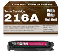 Cartouches de Toner 216A Noir Jaune Magenta et Cyan avec Puce compatibles W2410A W2411A W2412A W2413A pour HP M155A M155DW M155NW M182N M182NW M183FW M183NW M183FDW,Magenta-216A