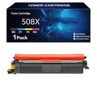 Cartouches de Toner 508X 508A Remplacement pour HP 508X 508A CF360X CF361X CF362X CF363X pour HP Color LaserJet M552dn M553dn M553n M553X MFP M577c M577dn M577f M577z Imprimante,Y-1 Pack