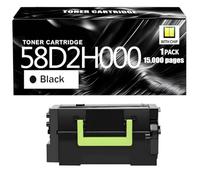 Cartouches de Toner 58D2000, 58D2H00, 58D2X00, 58D2U00 Compatibles pour Lexmark - pour MS823, MS825, MX822, MS725, MX725, MS826, MX826 avec Puce
