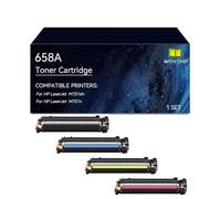Cartouches de toner 658A compatibles W2000A W2001A W2002A W2003A, avec puce | Cartouche de toner de remplacement pour HP 658A for imprimante Color Laser Enterprise M751dn M751n(4 colors)