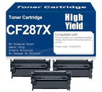 Cartouches de Toner 87X M506dn M506n M506x Compatibles Toner CF287X Haute capacité Performances élevées pour HP M506dn M506n M506x M527z M527f M527dn M501dn Imprimantes avec Puce,87X-3PC